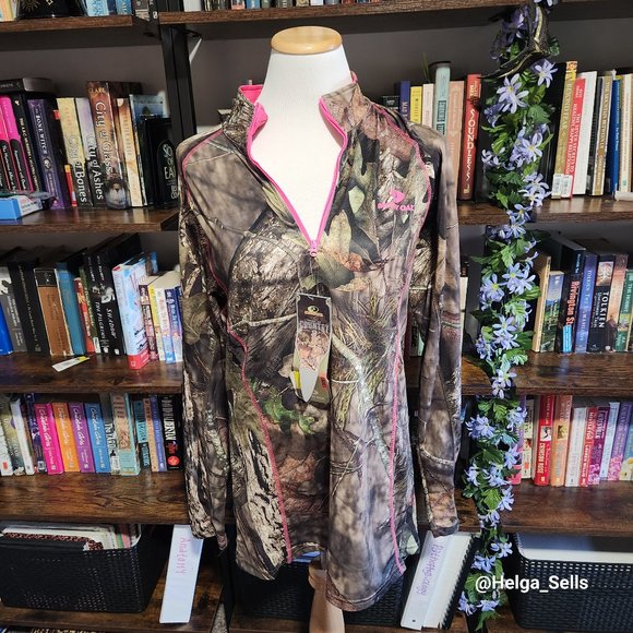 NWT Mossy Oak 3/4 Zip Long Sleeve Top SZXL - Picture 2 of 4